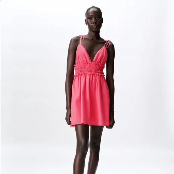 zara babydoll mini dress